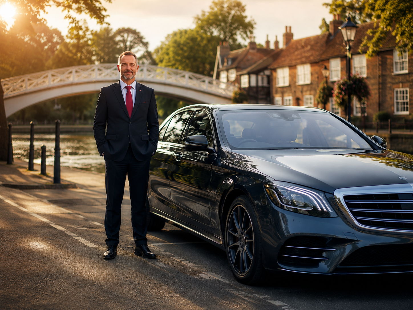 Saloon taxi with local Addlestone driver